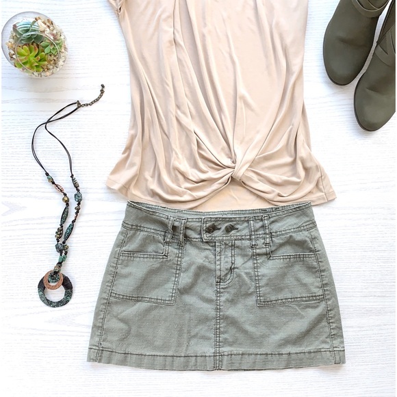 Soulmate Paris blues army green mini skirt - Picture 5 of 5